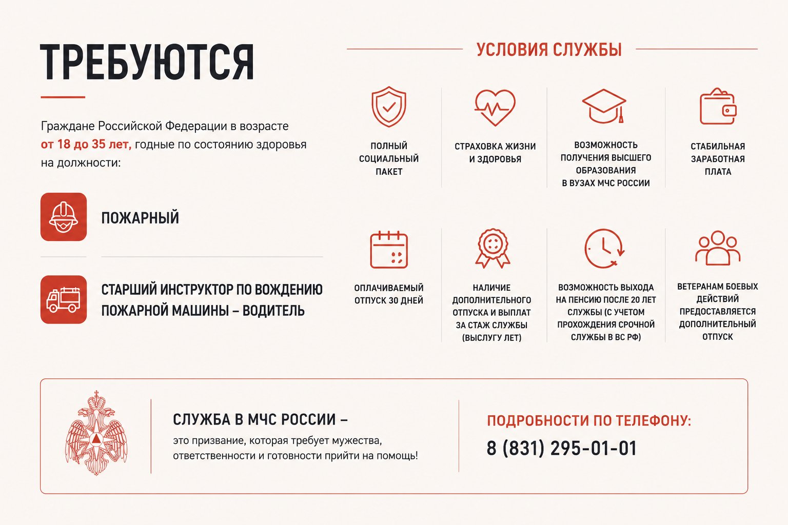 Вакансии 9-й пожарно-спасательной части: пожарный, старший инструктор по вождению